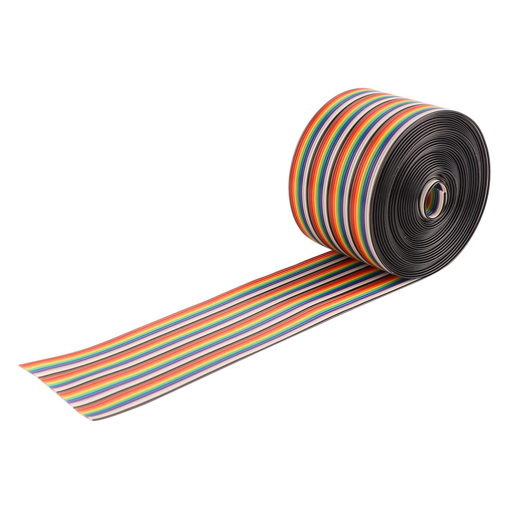 Cable plano de cinta de arcoíris de 40 pines con paso de 1,27 mm y ...