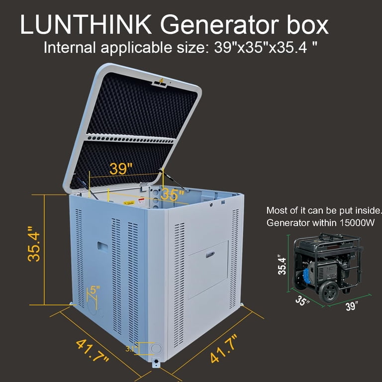 LUNHINK 15000W Generator Enclosure, Soundproof Box, Heavy Duty