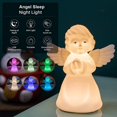 thumbnail image 2 of Linda luz nocturna, lámpara de ángel que cambia de 8 colores hecha de silicona súper suave, 2 of 5