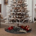 thumbnail image 4 of Sikiie Vintage Pattern Flower Skull Nativity Christmas Tree Skirt, Jesus Christian Winter Holiday Tree Mat Decoration(30-48IN)30", 4 of 6