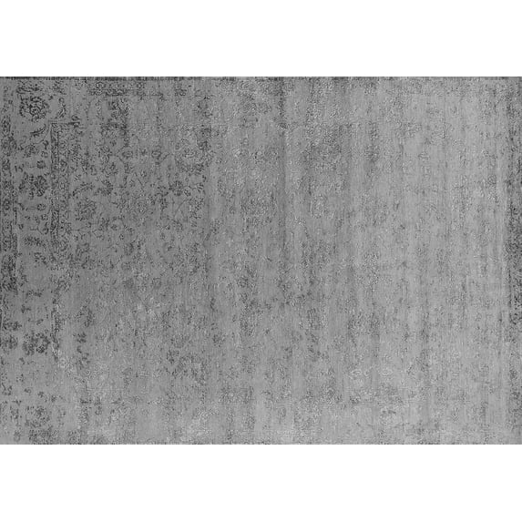 Ahgly Company Indoor Rectangle Oriental Gray Industrial Area Rugs, 2' x 5'