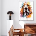 thumbnail image 3 of Basset Hound Dog Art - Watercolor Style Wall, Home or Apartment Decor - Sweet Poster Print Gift for Puppy Lovers, Dog Lovers, Women, Girls, Kids, Baby Room, Nursery, 3 of 5