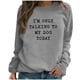 thumbnail image 2 of ICHUANYI Liquidación Moda Mujer Casual Manga Larga Impreso Señoras Sudaderas Fino Terciopelo Tops ICHUANYI WER202308253053, 2 of 6