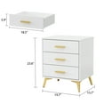 thumbnail image 7 of MONSLIPA Nightstand with 3 Drawers, White End Table for Bedroom Living Room, 7 of 7