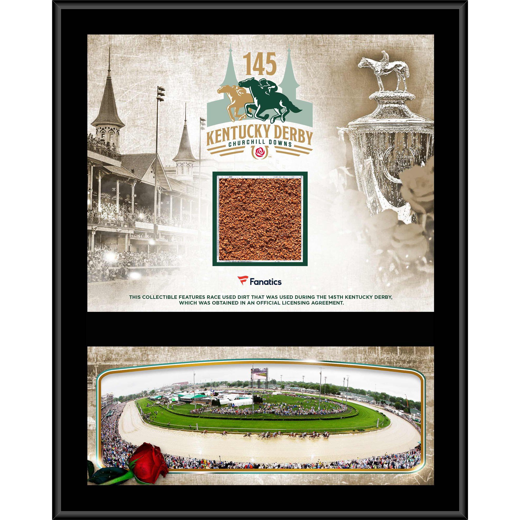 Kentucky Derby 145 12" x 15" Event Sublimated Plaque with Race-Used Dirt from the 145th Kentucky Derby - Fanatics Authentic Certified