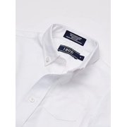 IZOD WHITE Boys' Long Sleeve Solid Button-Down Oxford Shirt, US 6
