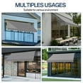 thumbnail image 4 of GVN Retractable Awning,Outdoor Sun Shade,118.1"D x 47.2"W x(78.7 -118.1)"H Retractable Awning Grey, 4 of 12