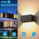 thumbnail image 4 of Aplique de pared LED para interior y exterior, aplique de pared blanco cálido de 24 W y 3000 K, aplique de pared moderno, apliques de pared impermeables IP65, apliques de pared con ángulo, 4 of 5