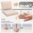 thumbnail image 6 of 24 x 24 Waterproof Outdoor Deep Seat Cushion for Patio Furniture Cushion Replacement, Peachy Tan, 6 of 10
