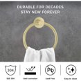 thumbnail image 3 of Injueey Toallero de mano de acero inoxidable, prácticos anillos de fijación, estante colgante, exquisitos colgadores de toallas para soporte de pared Accesorios de baño Dorado Injueey HA011308-03B, 3 of 6