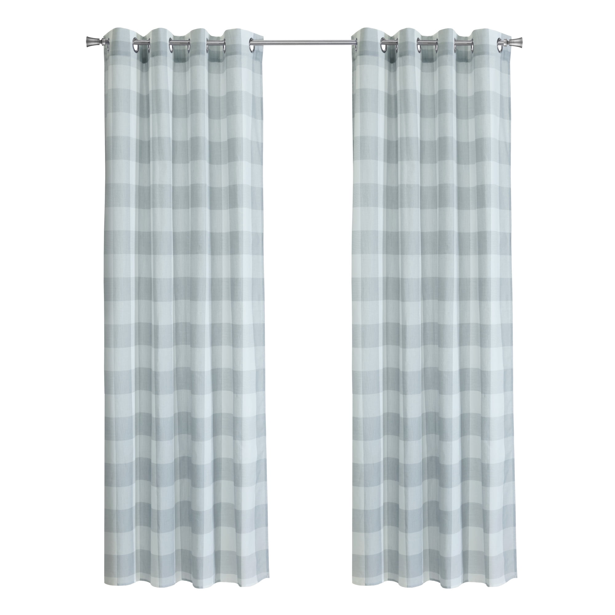 Loft Living Gianna Light Filtering Grommet Indoor Curtain 52 x 63 in Grey