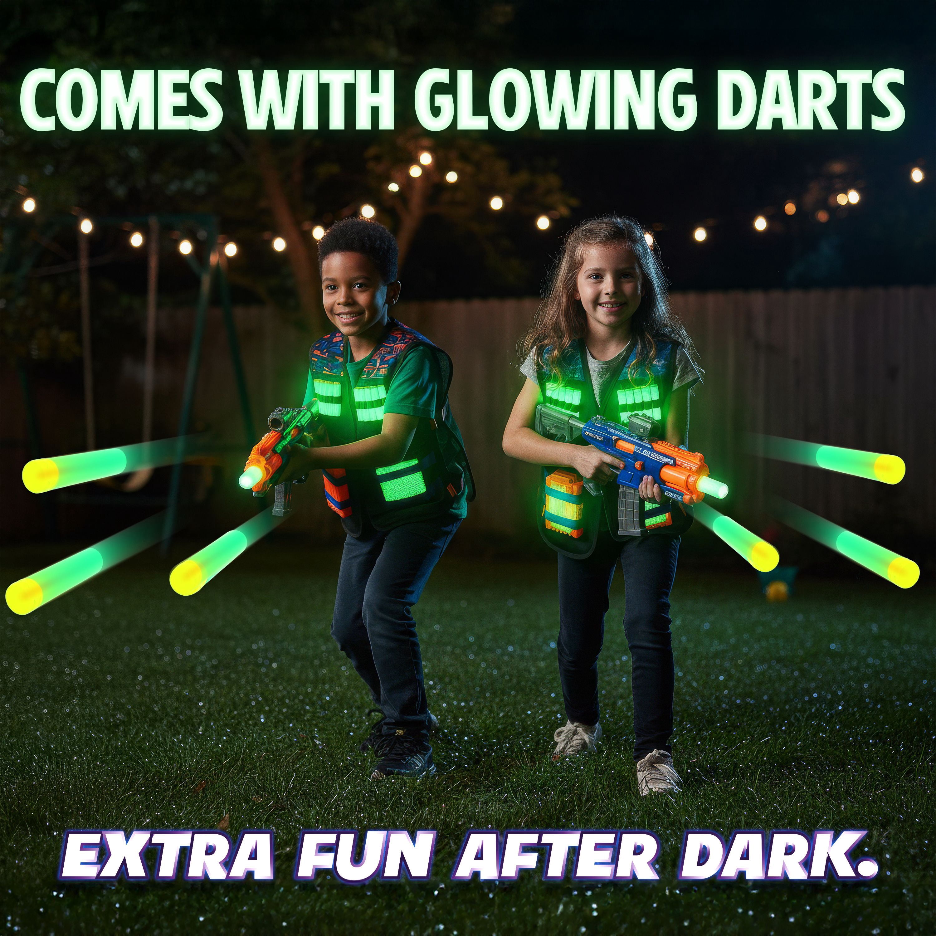 JoyX Kids 2 Pack Dynamic Party Pack with Dart Blaster Vest Kit and