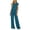 Navy, variant on BADHUB Women's Summer 2 Piece Lounge Sets Cap Sleeve Tops Wide Leg Pants Workout Sets Loose Casual Tracksuit Brown L
