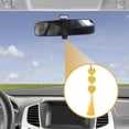 thumbnail image 3 of Accesorios de colgante para espejo retrovisor del coche de cuero sintético en forma de corazón, 1 Pc, color amarillo, 3 of 6