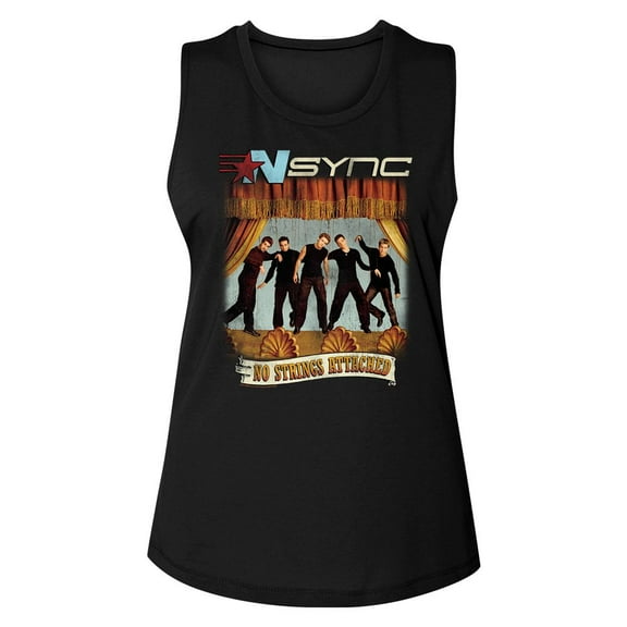 NSYNC No Strings No Words Black Women's Muscle Tank Top T-Shirt