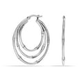 thumbnail image 6 of LeCalla 925 Sterling Silver Light-Weight Click Top Bamboo Hoop Earrings Jewelry Gifts for Women and Teen 36MM, 6 of 8