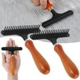 thumbnail image 1 of 2Pcs Carpet Rake with Wood Handle Handheld Rug Brush Ergonomic Carpet Groomer Household Carpet Fluffy Restoration Tool for Cleaning Pet Hair Restoring Softness, 1 of 10