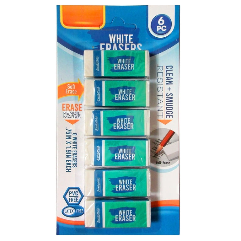 Pasler Pencil top erasers, Eraser caps, White Color,Pack of 48 – Pasler Art