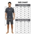 thumbnail image 2 of Pdbokew Mens Pajamas Set Lightweight Summer Pjs Sleepwear Soft Comfy Short Sleeve Loungewear Dark Gray with Carbon gray L, 2 of 6