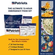 4Patriots Emergency Food Supply - 72-Hour Survival Kit - Freeze Dried Food - 25-Year Shelf Life - 16 Servings