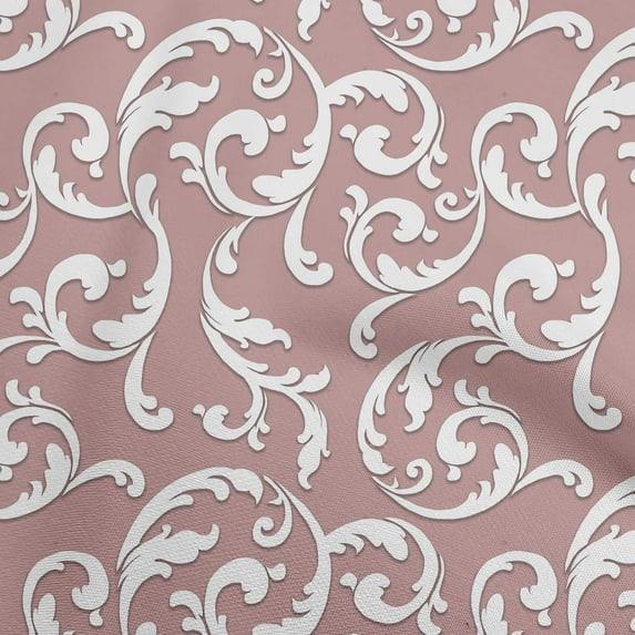 oneOone Cotton Jersey Dusty Pink Fabric Asian Baroque Craft Projects Decor Fabric Printed By The Yard 58 Inch Wide