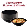 thumbnail image 3 of Smarty 16 oz. Black with Gold Rim Organic Round Plastic Soup Bowls 120ct, 3 of 6