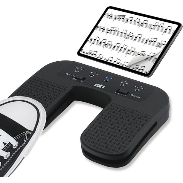 Pedal de Cambio de Página Recargable para Teléfonos inteligentes y Tabletas Bluetooth