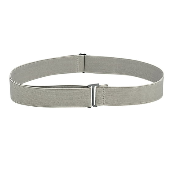 KDSJSXW Dress Belt Women Women Invisible Belt Elastic Stretch Waist Belt With Flat Buckle Belt Chain (Gray,One Size)