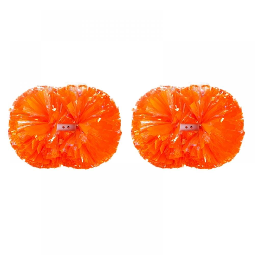 2 Pack Cheerleading Pom Poms with Baton Handle Colorful Cheer Pom Poms