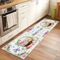thumbnail image 2 of 2'x6' Rug Runners for Hallways Kitchen, Happy Easter Non Slip Entryway Beside Floor Carpet Runner, Spring Daisy Eggs Leaves Butterfly Colorful Plaid Laundry Room Bedroom Throw Rugs Mat for Family Pet, 2 of 8