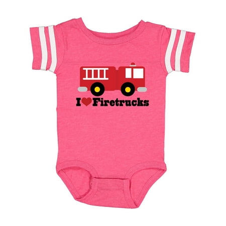 

Inktastic I Heart Firetrucks Gift Baby Boy or Baby Girl Bodysuit