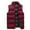 Red, variant on Herrnalise Fashion Men Solid Stand Collar Sleeveless Cardigan Jacket Outerwear Padded Coat Black