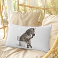 thumbnail image 4 of Funny Zebras Pillow Covers, Linen Long Throw Pillow Case, Cute Art Fun Lovely Animals on Toilets Holiday Pillow Protector Decorative Cushion Cover for Living Room/Bedroom 20" x 30", 4 of 8