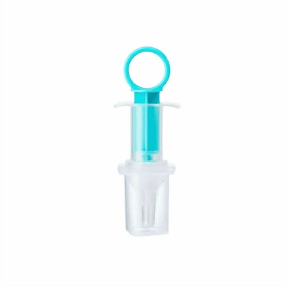 Baby Medicine Dispenser Pacifier Spout Plastic Medicine Dosing Syringe-Blue