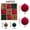 B, variant on 44Pcs Velvet Ornaments for Christmas Tree Flocked Christmas Ornaments Shatterproof Hanging Ball Set for Xmas Winter Holiday Decorations