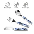 thumbnail image 3 of Balery Blue Lightning2 for Stainless Steel Kids Silverware Set - Child and Toddler Safe Flatware - Children's Knife, Fork And Spoon Set - Metal Kids Cutlery Set, 3 of 8