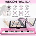 thumbnail image 4 of Electronic Digital Keyboard Piano, Portable 61 Keys Piano Keyboard for Beginners,  Pianos Music Toy with Built-in Dual Speaker, Microphone and Music Sheet Stand Perfect Christmas/Birthday Gift, 4 of 10