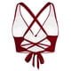 thumbnail image 5 of MKLEKYY Trajes De Baño Mujer 2 Piezas Women Lace Up Swimwear Tops Underwire Full Coverage Bikini Top Push Up Swim Crop Top Tie Back Bathing Suit Tops, 5 of 5