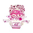thumbnail image 2 of GUOOL Popup Card Handmade Romantic Flower Heart Decorative for Holiday Wedding Her Grand Daughter, 2 of 8