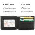 thumbnail image 3 of Wallet for Men-Genuine Leather RFID Blocking Bifold Stylish Wallet With 2 ID Window Vintage Style Vintage Black, 3 of 7