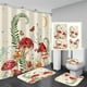 thumbnail image 1 of Juego de cortinas de baño Jieprom con forma de hongo, mariposa y flor, 1 of 7