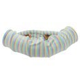 thumbnail image 4 of Tube Tunnel pour Chats, Résistance aux Rayures Douce Lit Tunnel pour Chat Design Interactif Intégré Conception de Demi-Lune Confortable avec Tapis pour Chats, 4 of 8