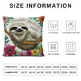 thumbnail image 5 of FUMJ Inspirational Quote Advice from A Sloth Pillow Case,Decorate Home Living Room Bedroom Office Girl Room Kids Room,Sloth Gifts for Women Girls Kids,Throw Pillow Covers, 5 of 5
