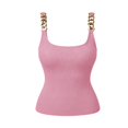 thumbnail image 5 of Lumistal Tank Top for Women Plain Fashion Summer Casual Basic Slim Fit Solid Color Sleeveless Top for Women Beach Clothes Womens Casual Chain Strap Tank Top Pink S, 5 of 5