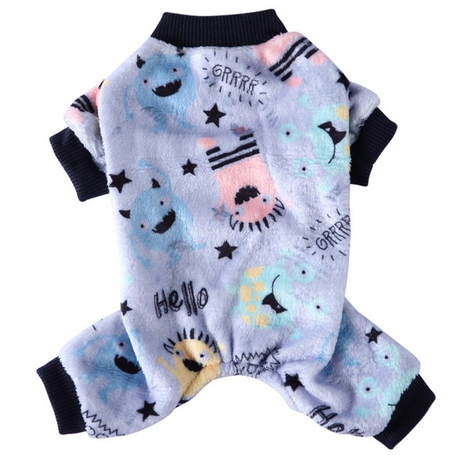 Pijama de sudadera con patrón navideño para perros pequeños y medianos, ropa navideña, mono de Año Nuevo para perro, suéteres de lana Coral, abrigo cálido brillar Hogar