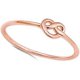 thumbnail image 3 of CHOOSE YOUR COLOR Sterling Silver Knot Ring, 3 of 3