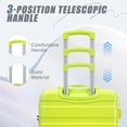 thumbnail image 2 of Paproos 3 Piece Luggage Set, Hardshell Carry on Luggage with Spinner Wheel, TSA Lock, Expandable Hardside Suitcase with Gradient Color, 20in 24in 28in Suitcase Set for Travel, Green+Yellow, 2 of 12