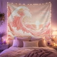 thumbnail image 2 of Ocean Waves Wave with Dominates Side Curling Foam, Mystical Fantasy for Space Lovers, Galaxy Room Decor, Housewarming Gift, Tapestry Wall Hanging for Bedroom and Dorm, 2 of 7