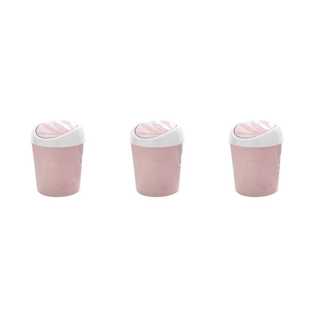 Bearachild Cubierta enrollable Bote de basura Cubo de basura Papelera Contenedor Accesorios Rosa Type1 NO1