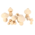 thumbnail image 1 of Unfinished Wooden Mushroom, Wood Mushrooms Smoothly Surfaces  For Arts, 1 of 8